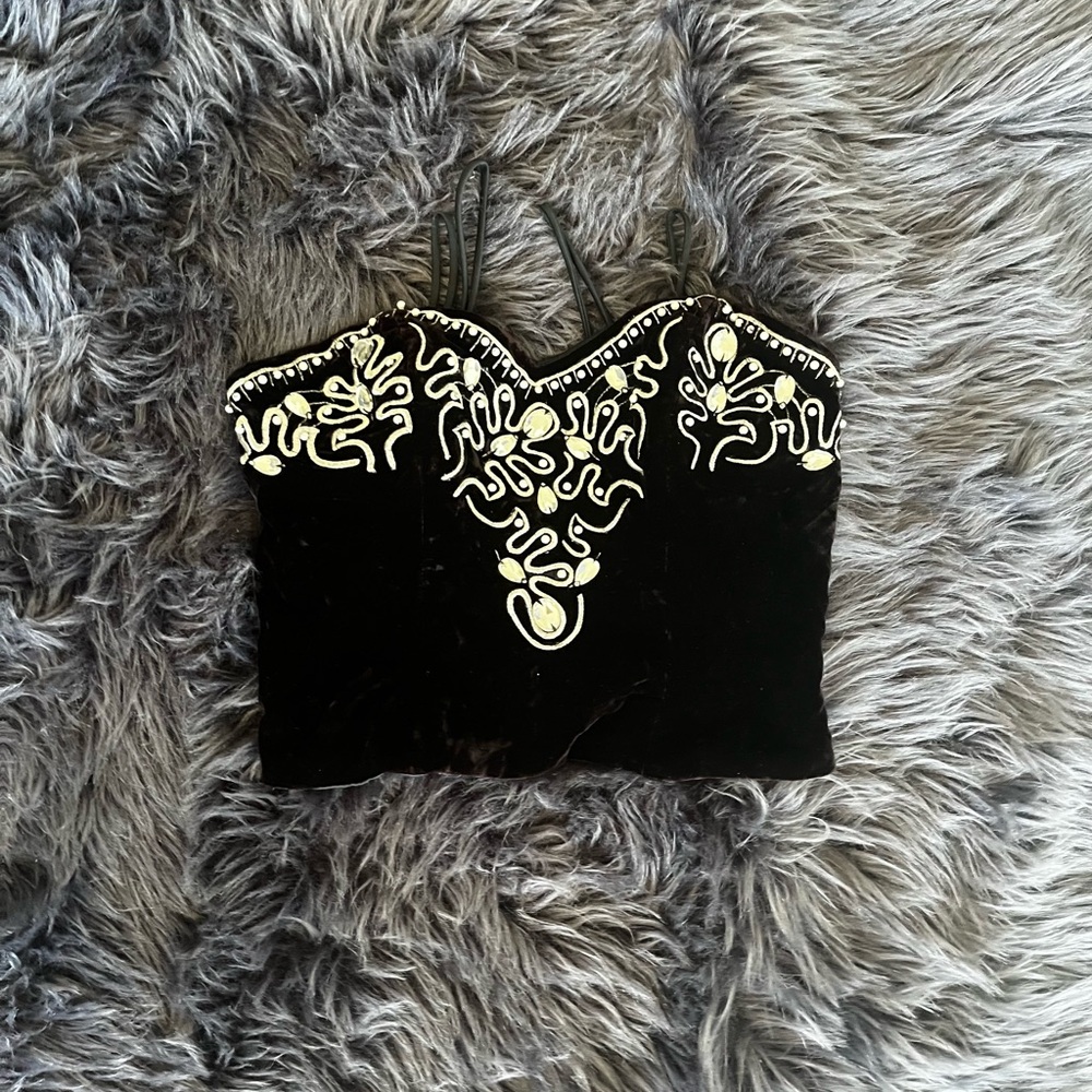 Elegant Black and Gold Women's Top